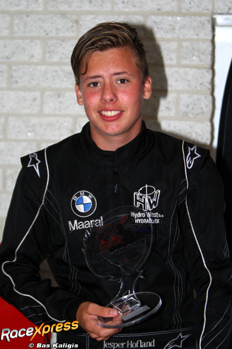 Jesper Hofland podium Rotax max junioren